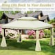 image 7 of Outsunny 4 x 3 m Aluminum Garden Gazebo, Double Roof Outdoor Gazebo Canopy Shelter with Netting & Curtains for Garden, Lawn, Backyard and Deck, Cream