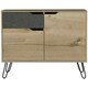 image 3 of Core Products Manhattan, Small Sideboard With 2 Doors & 1 Drawer H80cm x W99.2cm x D39cm Brown