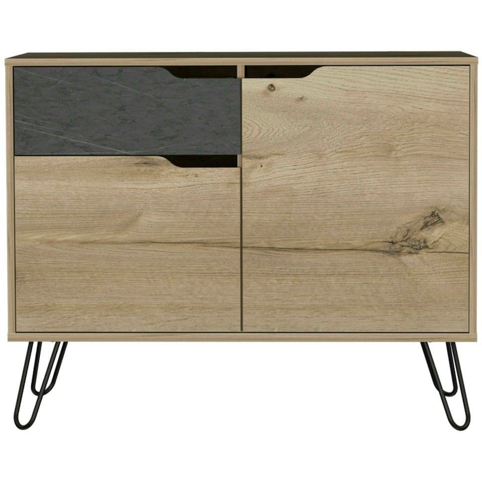 image 1 of Core Products Manhattan, Small Sideboard With 2 Doors & 1 Drawer H80cm x W99.2cm x D39cm Brown