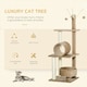 image 2 of PawHut 121cm Cat Tree Tower Activity Centre with Scratching Post Brown