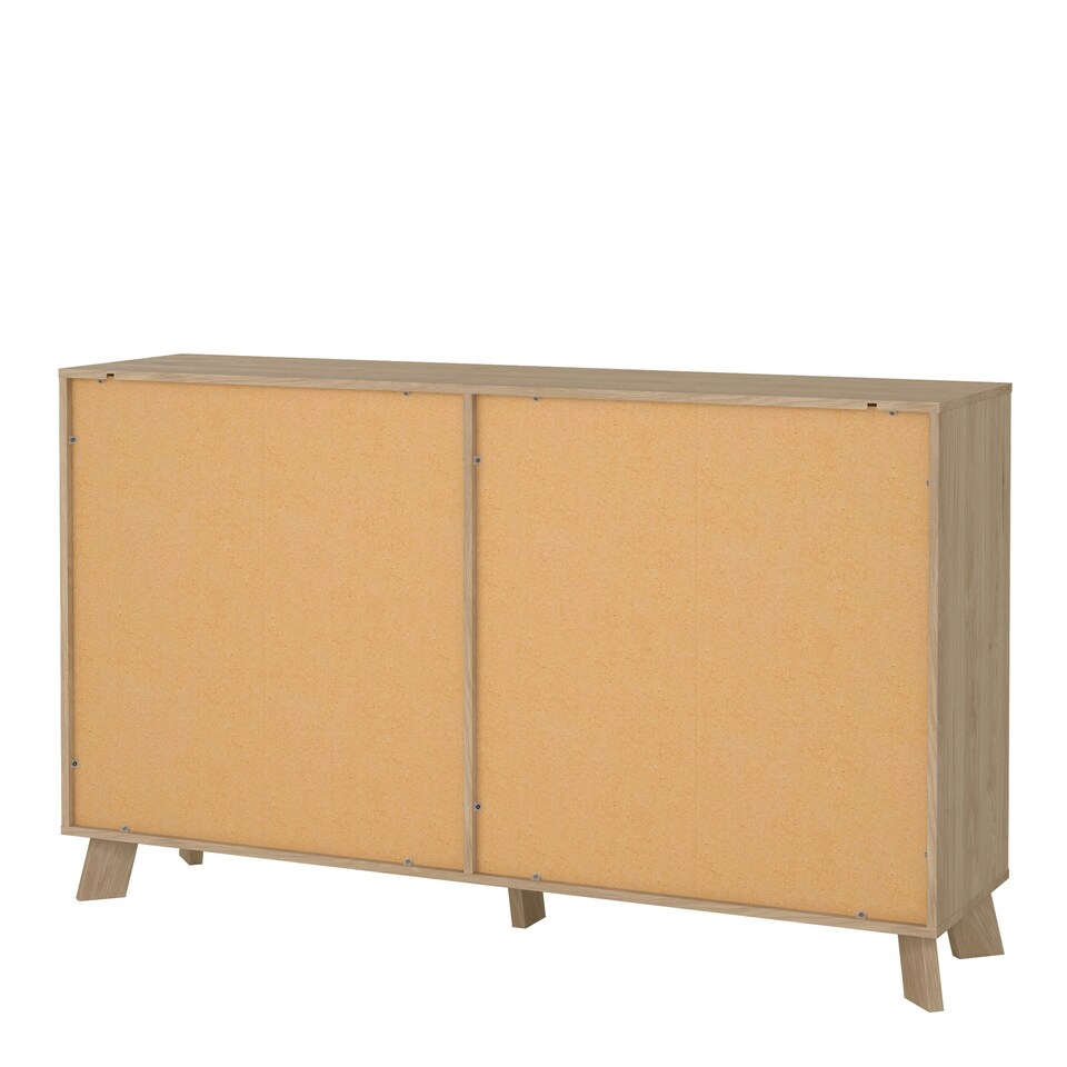 image 1 of Ikast 6 Drawers Double Dresser in Jackson Hickory and White