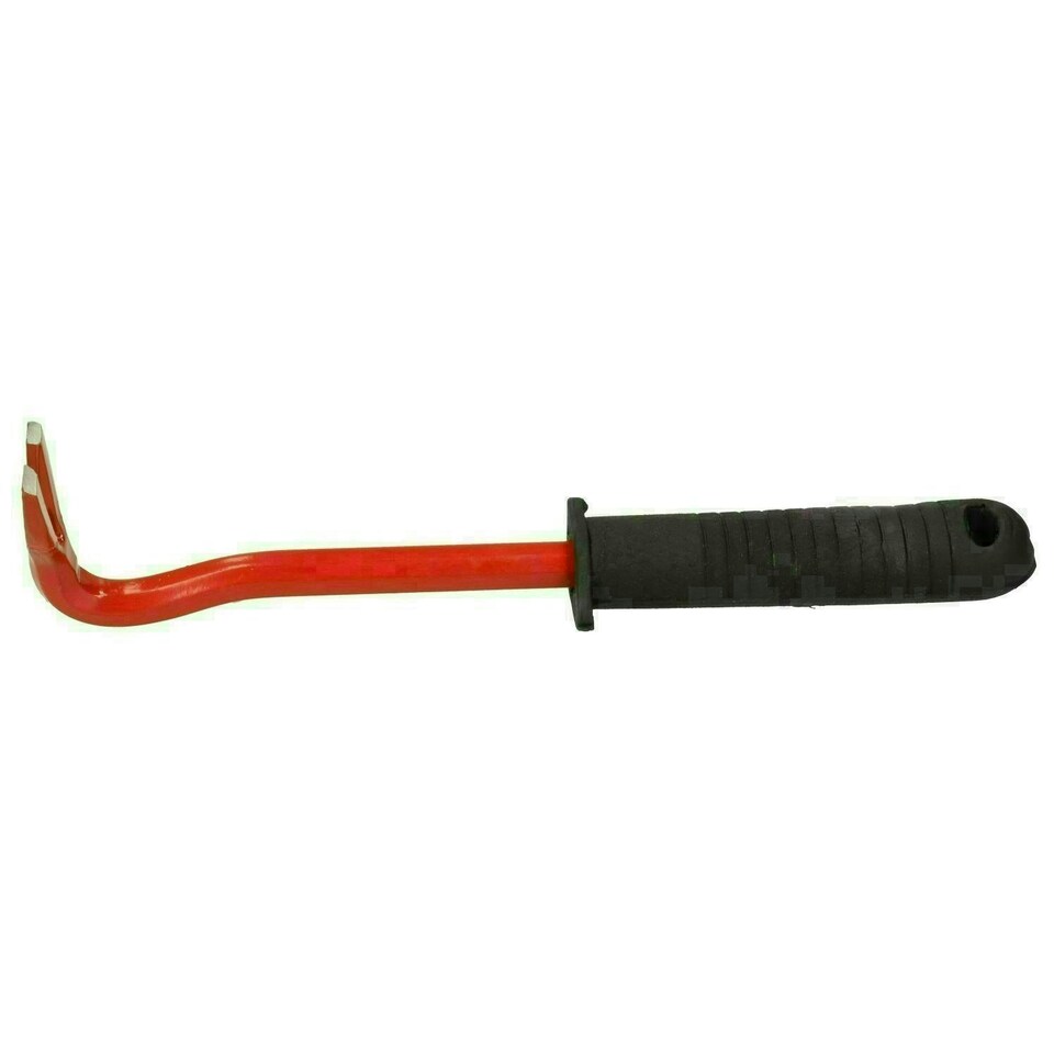 image 1 of 10" Crow Wrecking Pry Bar Nail Jimmy Lever With Rubber Handle Remover