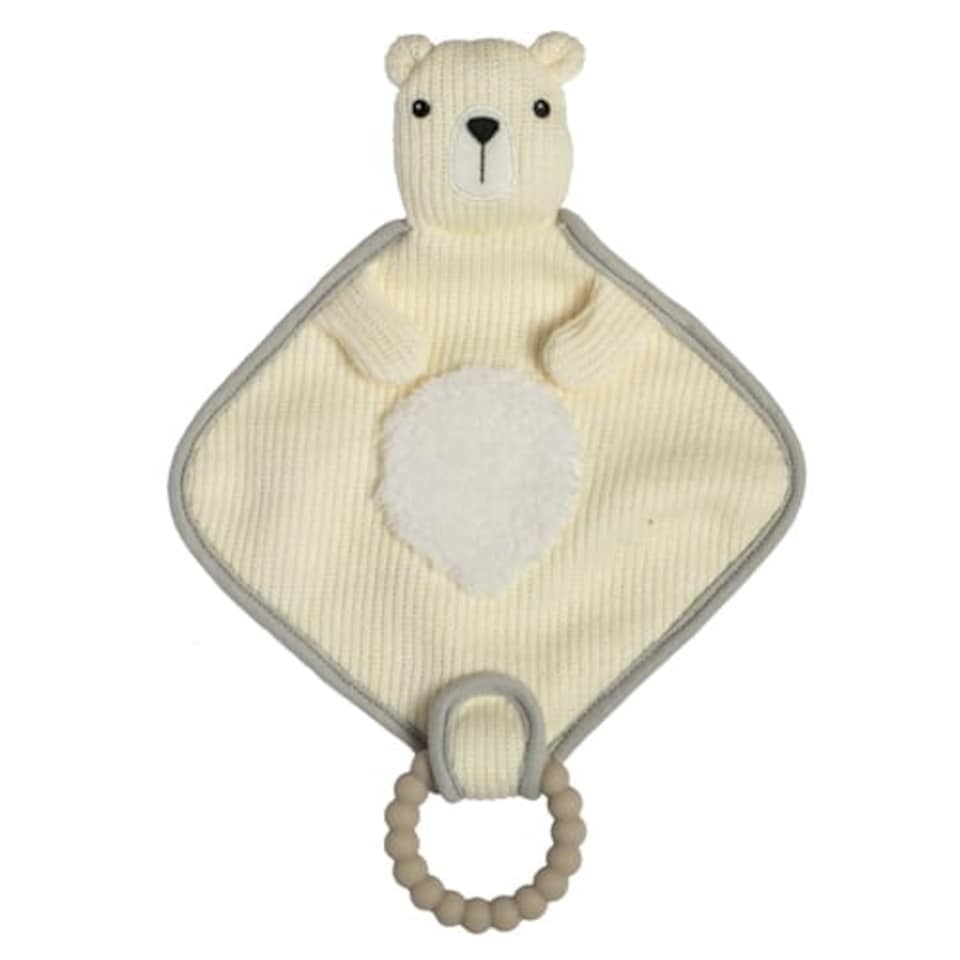 Knitted Polar Bear Lovey - Brand New
