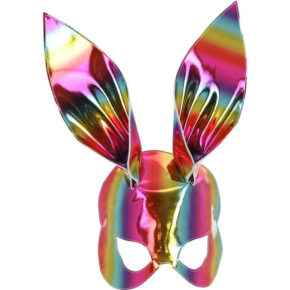 image 1 of Fever Unisex Adult Bunny Metallic Mask - Multicoloured - One Size One Size