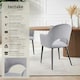image 2 of Dining Chair Sasha- padded armchair in velvet look, continuous backrest - Set of 4 Grey | Light Grey