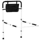 image 1 of HOMCOM Adjustable Bed Assist Rail Grab Bar for Senior and Disabled White