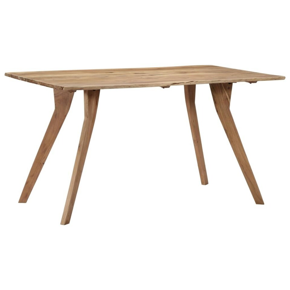 Dining Table 140x80x76 cm Solid Acacia Wood Tesco Groceries