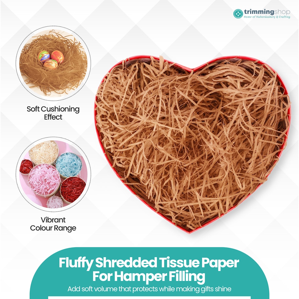 image 1 of Shredded Tissue Paper, Decorative Gift Packaging Hamper Filler - 500G