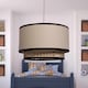 image 6 of Koral - Natural Rattan and Cane 25 cm Easy Fit Two Tier Pendant Shade | Cream | Medium | 1