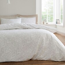 Bianca Woodland 200 Thread Count Cotton Reversible Duvet Cover Set Natural Cream | Natural | King