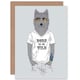 image 1 of Fashion Animal Dressed Up Wolf Birthday Child Kids Card