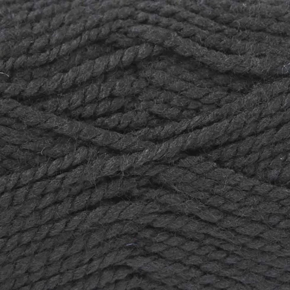 King Cole Black Big Value Chunky Yarn (Value Pack 12 x 100g Balls) For Crochet, Knitting - 152m per ball