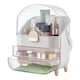 image 4 of Living and Home Large Dustproof Makeup Organizer with Drawers | Clear