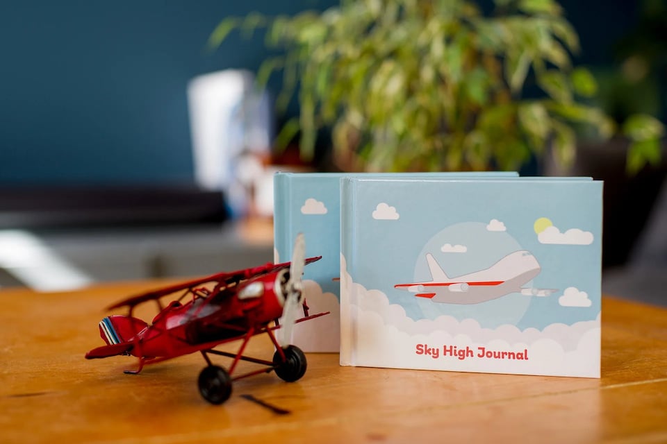 image 1 of Sky High Journal Logbook for Kids | Blue | Sky Blue