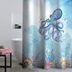 image 1 of Catherine Lansfield Octopus Shower Curtain | Blue | One Size