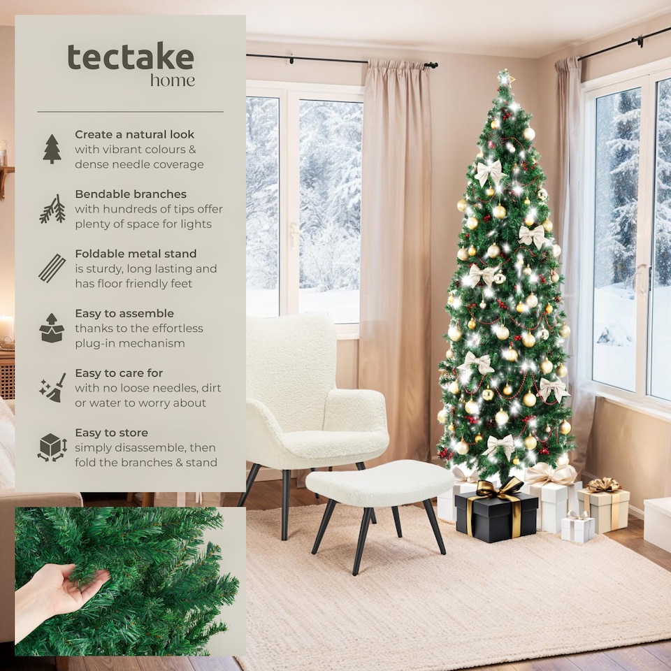 image 1 of Christmas Tree Comet - artificial Christmas tree in green with lifelike look | Green | green | 1