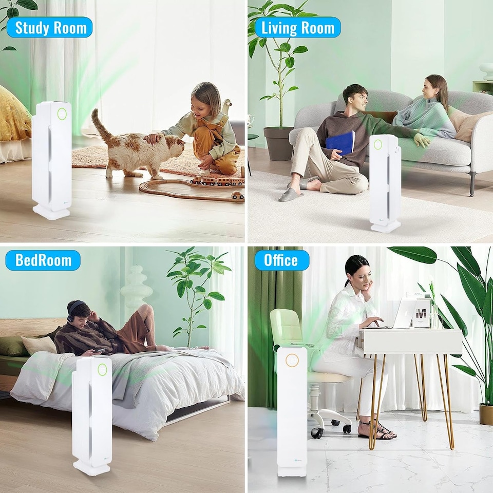 image 1 of Multiple Technologies Intelligent 5 in 1 Air Purifier and Ioniser with UVC Sanitiser Eliminates viruses