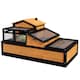 image 9 of PawHut Wooden Tortoise House Indoor Outdoor w/ Balcony, Tray, Openable Roof