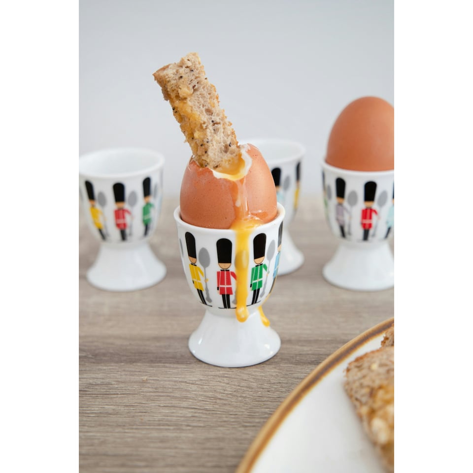 image 1 of KitchenCraft Egg Cup Set White Childrens 4 Piece