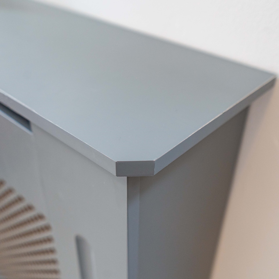 image 1 of JSH Radiator Cover Wood Grey Diamond MDF - Small - 78cm (W) x 81.5cm (H) x 19cm (D) | Grey