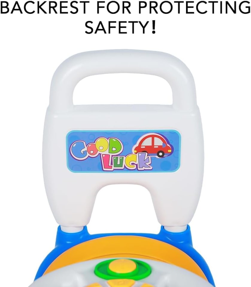 image 1 of Alivio Kids First Ride On Car with Sounds & Storage Box Non-Slip Wheels (Blue)