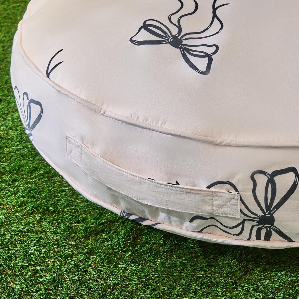 image 1 of OHS Bows Print Round Outdoor Garden Cushion Water Resistant