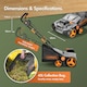 image 8 of VonHaus Lawn Scarifier Aerator Rake Cordless 40V Battery