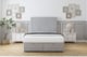 image 1 of Sloomy Harrington Silver Plush Ottoman Bed With Mattress With 26" Strutted Headboard 6' Super King