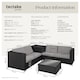 image 6 of Garden Furniture Set Siena - for 4 people, with large storage box, thick seat cushions | Black | black/grey | 140 x 75 x 65,50 cm | 1