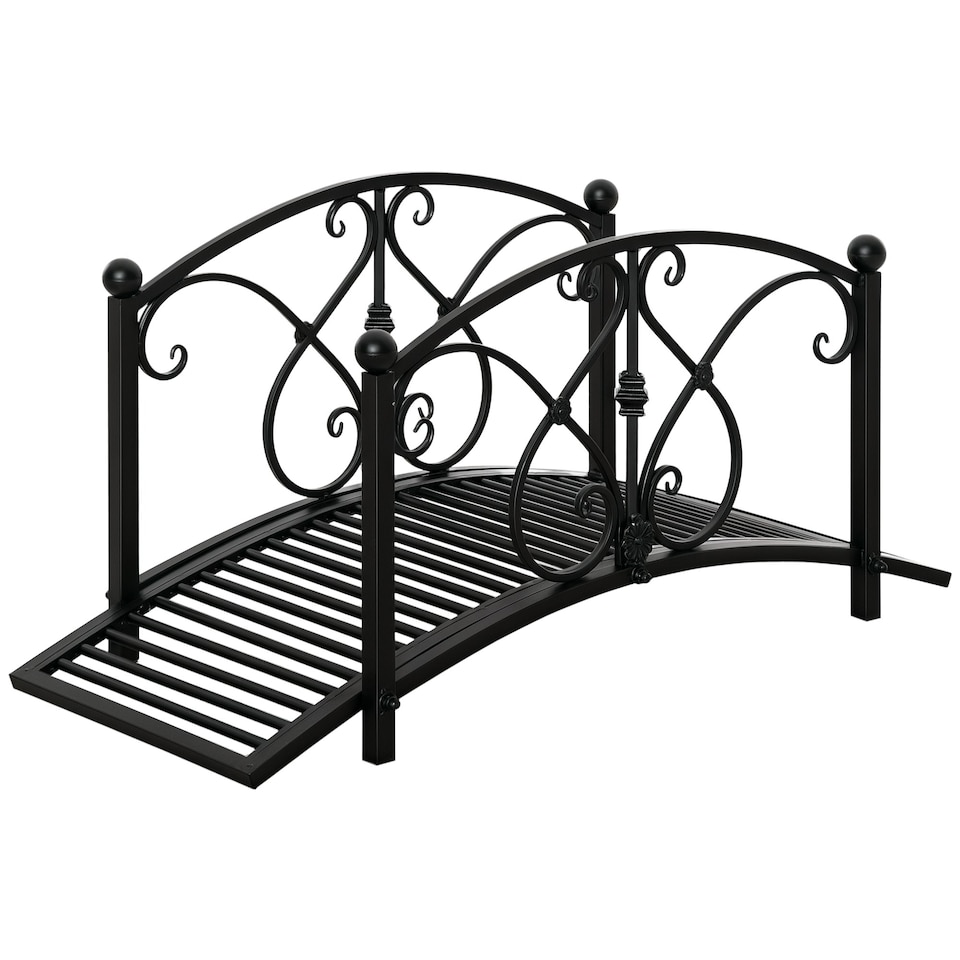 image 1 of Outsunny Decorative Garden Bridge Landscaping with Railings for Creek Pond
