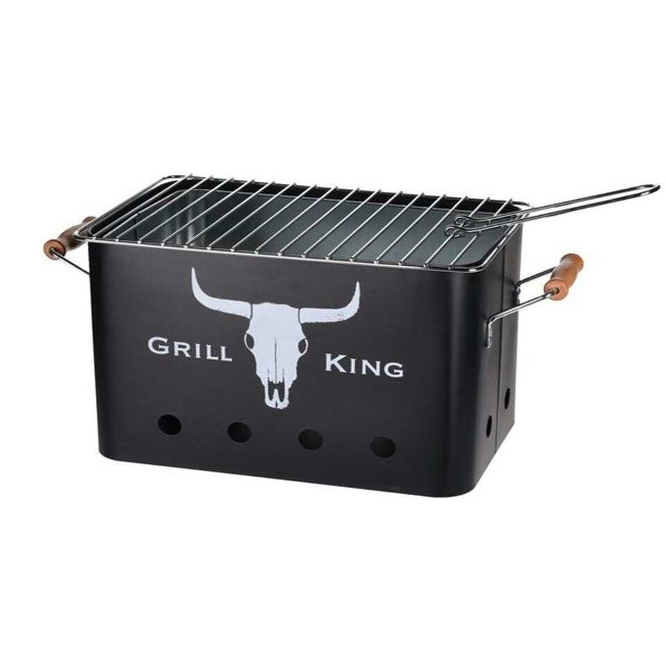 BBQ Rectangular Mat Black With Wooden Grips