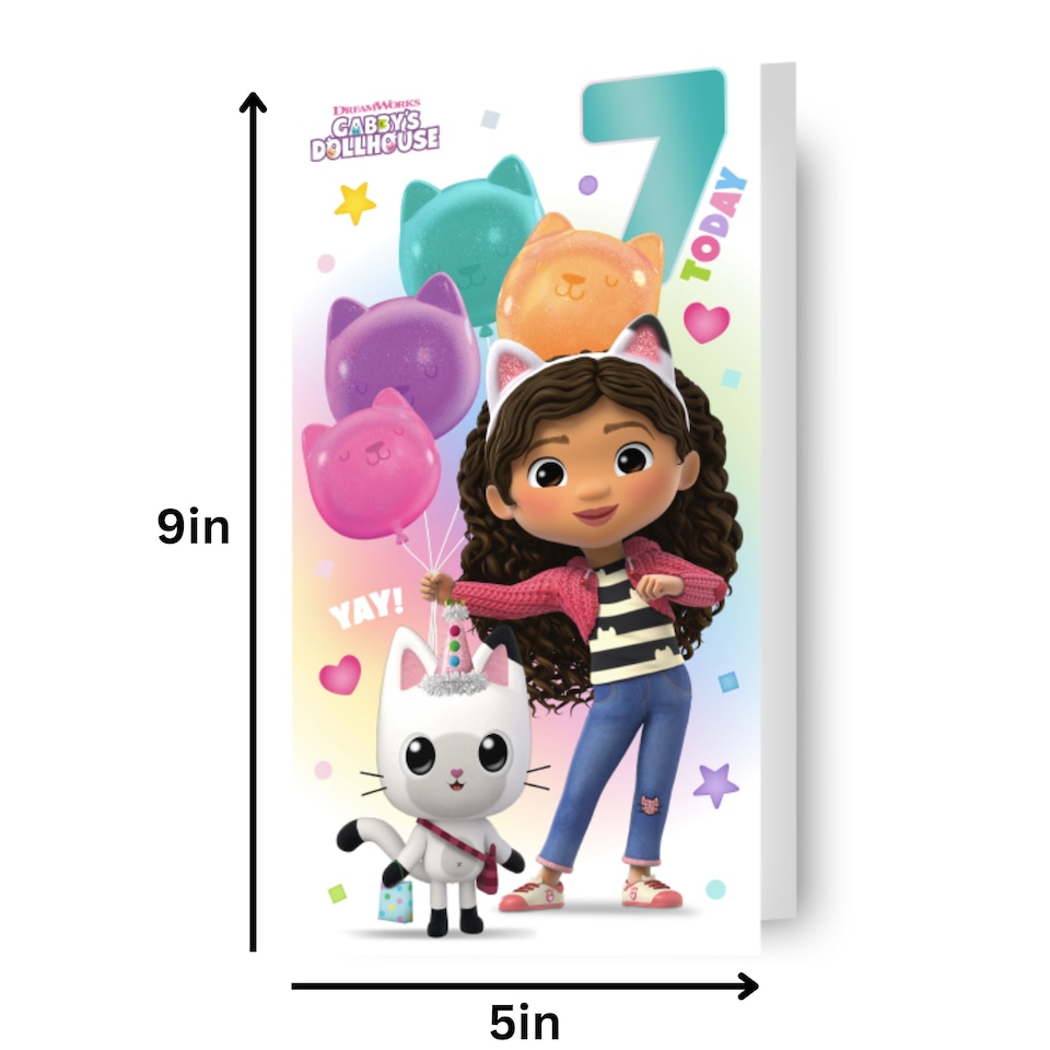 image 1 of Gabby's Dollhouse Age 7 Birthday Card