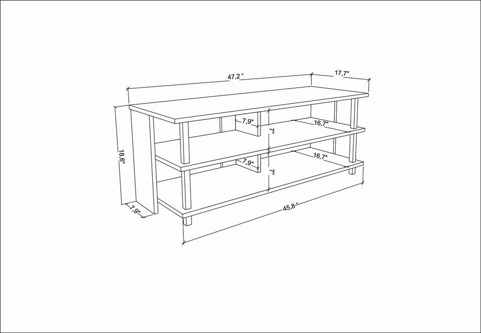 image 1 of Decorotika Pueblo  TV Unit for TV's up to 55 inches