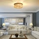image 6 of HOMCOM Crystal Ceiling Light Modern Chandeliers for Living Room Bedroom Silver