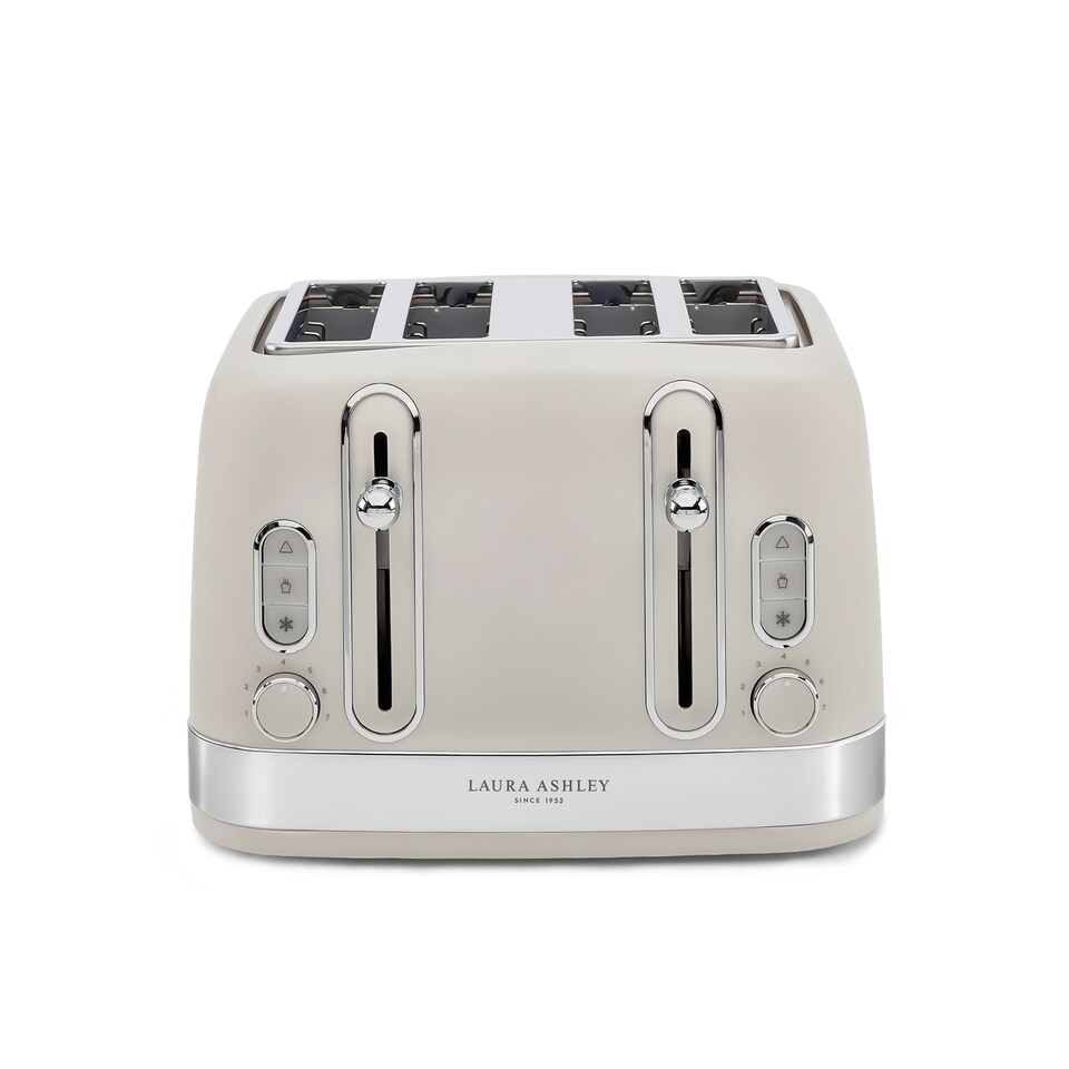 image 1 of Laura Ashley - Dove Grey 4 Slice Toaster - 7 Browning Levels - 1850W
