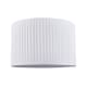 image 1 of Contemporary Designer Double Pleated White Cotton Fabric 12" Drum Lamp Shade White