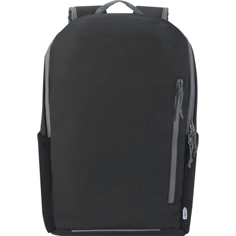 image 1 of Aqua Recycled Water Resistant 21L Laptop Backpack - Solid Black - One Size