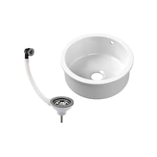Balterley Single Bowl Kitchen Sink Fireclay with Overflow - Set D