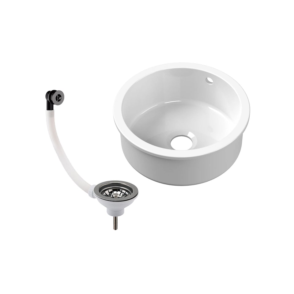image 1 of Balterley Single Bowl Kitchen Sink Fireclay with Overflow - Set D