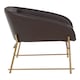 image 2 of Interiors by Premier Brown Faux Leather Armchair, Modern Dining Chair, Luxe Dining Room Accent Chair, Comfortable Dining Chair
