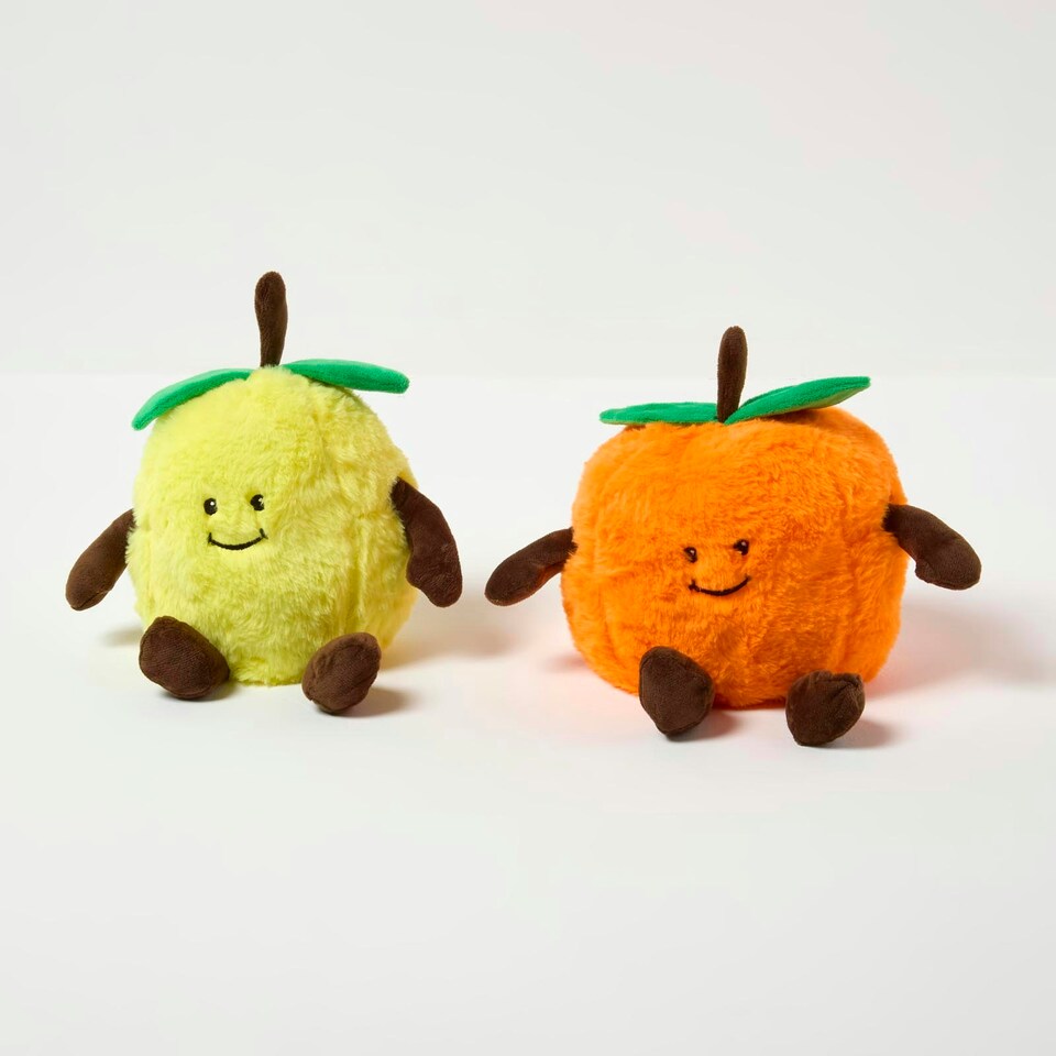 image 1 of Homescapes Lemon and Orange Doorstop Set of 2