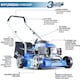 image 3 of Hyundai Petrol Lawnmower 79cc 400mm Push Rotary | HYM400P