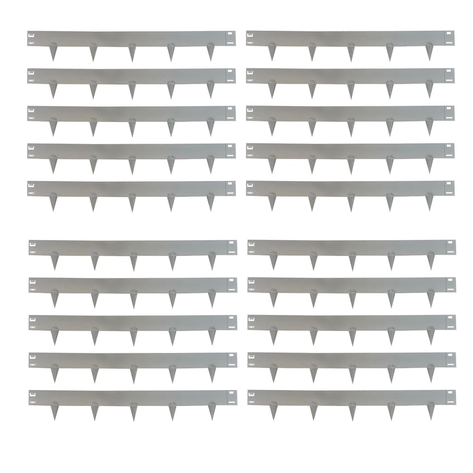 image 1 of Metal Garden Lawn & Border Edging in Grey (106cm x 8cm) - 20 Panels