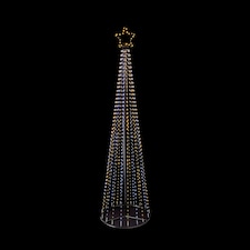 Premier Light Up Pyramid Christmas Tree 4m White/Warm-White