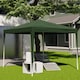 image 2 of Alivio 3 x 3m Patio Pop Up Gazebo, Outdoor Party Wedding Tent Canopy (Green)