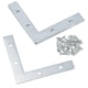 image 1 of 75mm (3in.) Corner Mending Plate Angle Bracket L Shape Reinforcing Repairing 5pc