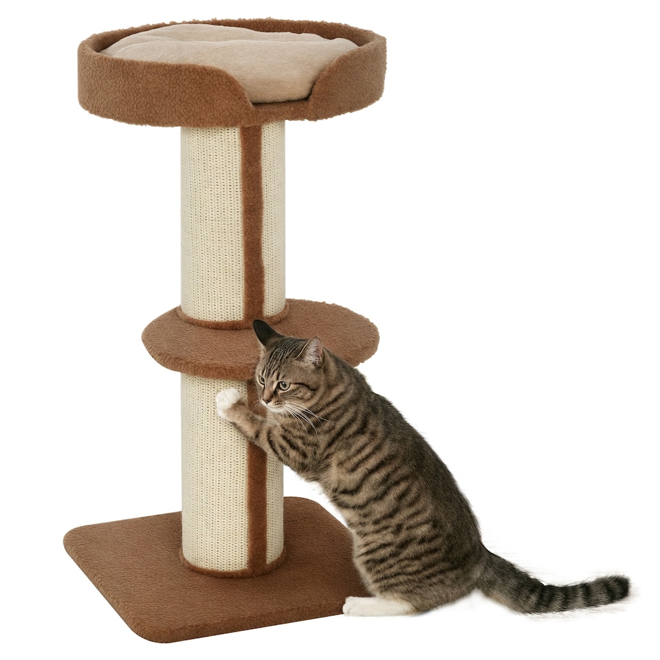 image 1 of PawHut 91cm Scratching Posts Cat Tree Activity Centre for Indoor Cats
