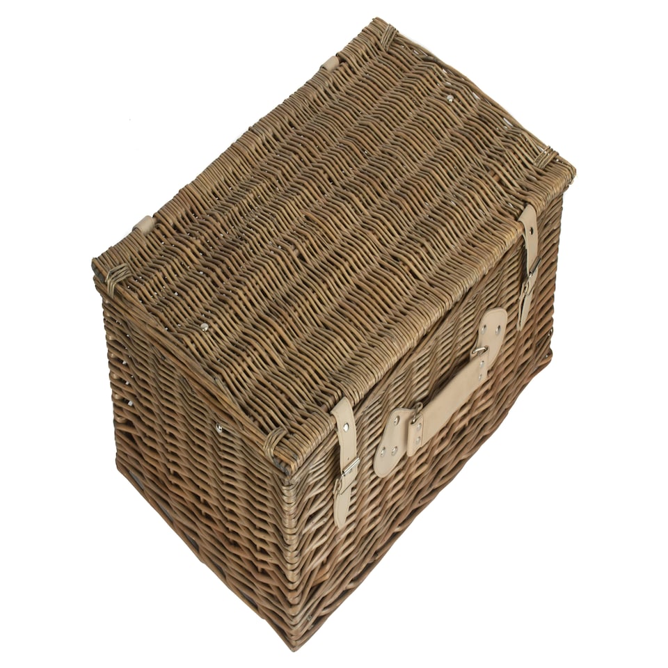 image 1 of Wicker 56cm Antique Wash Picnic Basket Brown | Brown | One Size