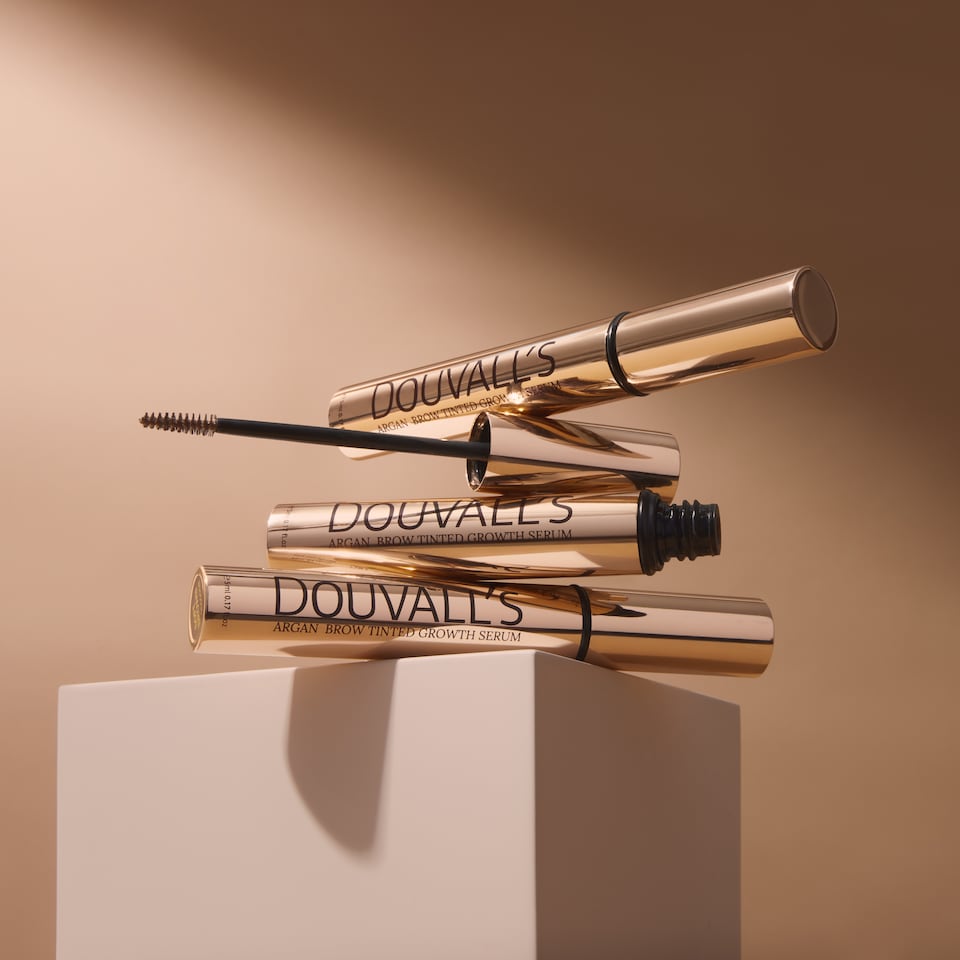 image 1 of Douvalls Argan Brow Tinted Growth Serum 8ml Soft Brown