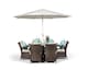 image 2 of Arizona Rectangular 6 Seater Rattan Patio Dining Set | Brown | Brown